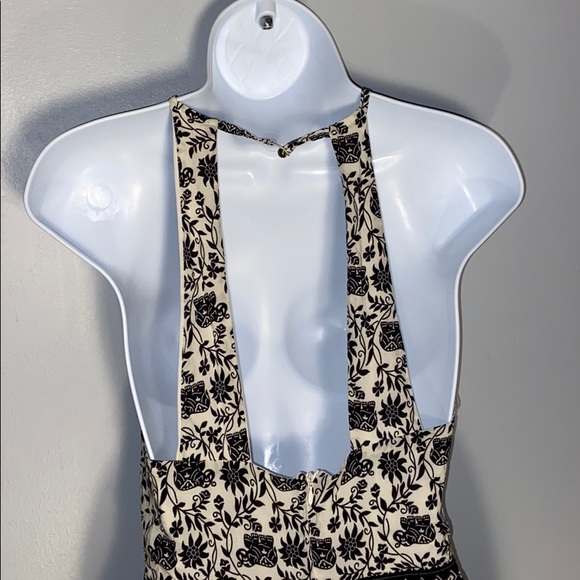 Boho style Full length halter dress with lining - Picture 5 of 8